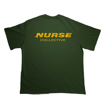Nurse Collective "Dark Green" Oversized Tee